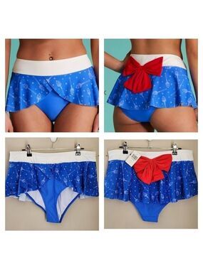 Sailor Moon Swim Bottoms Skirt & Bow NEW #1631